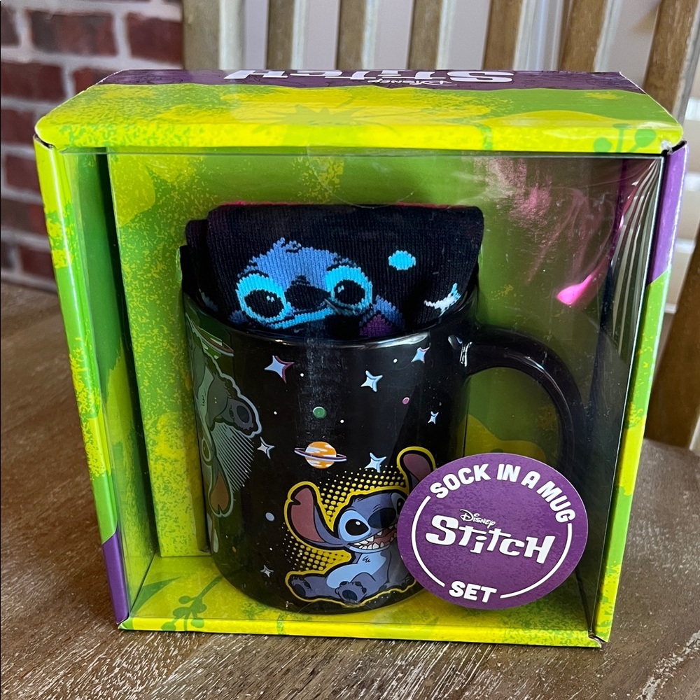 Disney Stitch Space Sock In A Mug Set - Picture 2 of 4